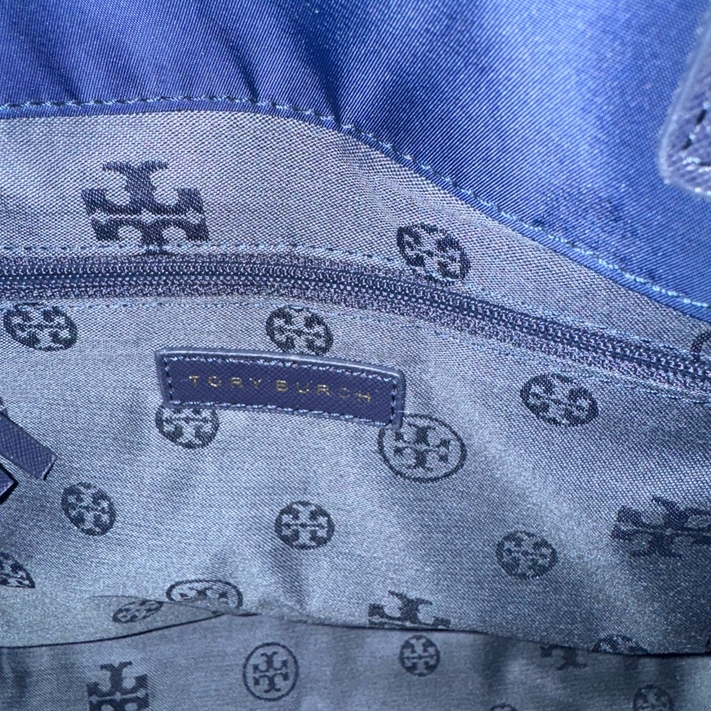 Tory Burch Black and Red Logo Tote - Picture 9 of 15